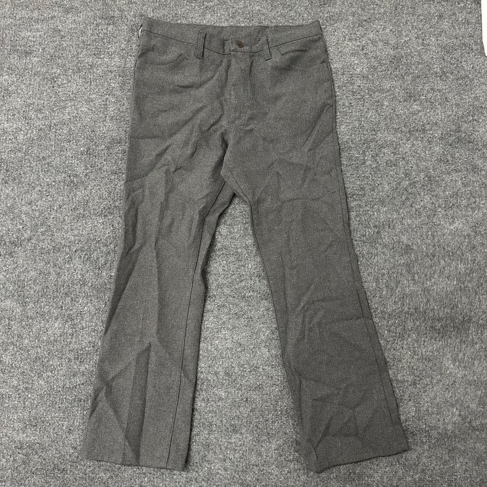 Wrangler Pants Mens Size 36x30 Gray Wrancher Dress Jeans Bootcut Twill